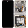 Inner OLED Assembly With Frame Compatible For Samsung Galaxy Z Flip 3 5G (F711) (US & International) (Aftermarket Plus) (Cream)