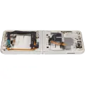 Inner OLED Assembly With Frame Compatible For Samsung Galaxy Z Flip 3 5G (F711) (US & International) (Aftermarket Plus) (Cream)