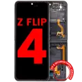 Inner OLED Assembly With Frame Compatible For Samsung Galaxy Z Flip 4 5G (F721) (US & International Version) (Aftermarket Plus) (Graphite)