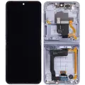 Inner OLED Assembly With Frame Compatible For Samsung Galaxy Z Flip 4 5G (F721) (US & International Version) (Aftermarket Plus) (Blue)