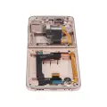 Inner OLED Assembly With Frame Compatible For Samsung Galaxy Z Flip 4 5G (F721) (US & International Version) (Aftermarket) (Pink Gold)