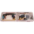 Inner OLED Assembly With Frame Compatible For Samsung Galaxy Z Flip 4 5G (F721) (US & International Version) (Aftermarket) (Pink Gold)