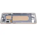 Mid-Frame Housing Compatible For Samsung Galaxy S25 Edge 5G (US & International Version) (Titanium Icyblue / Titanium Silver)
