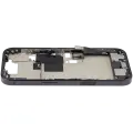 Mid-Frame Housing  W/ Charging Port Flex & Small Parts  For iPhone 16 Pro (EU / Global Version) (Used OEM Pull: Grade A) (Black Titanium)