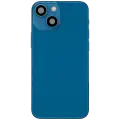 Back Housing W/ Charging Port Flex & Small Parts  For iPhone 13 Mini (EU / Global Version) (Used OEM Pull: Grade B) (Blue)