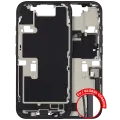 Mid-Frame Housing  W/ Charging Port Flex & Small Parts  For iPhone 16 Pro (EU / Global Version) (Used OEM Pull: Grade C) (Black Titanium)