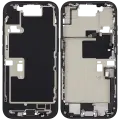 Mid-Frame Housing  W/ Charging Port Flex & Small Parts  For iPhone 16 Pro (EU / Global Version) (Used OEM Pull: Grade C) (Black Titanium)