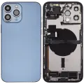 Back Housing W/ Charging Port Flex & Small Parts  For iPhone 13 Pro Max (EU / Global Version) (Used OEM Pull: Grade C) (Sierra Blue)