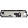 Mid-Frame Housing  W/ Charging Port Flex & Small Parts  For iPhone 16 Pro Max (US Version) (Used OEM Pull: Grade A) (White Titanium)