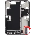 Mid-Frame Housing  W/ Charging Port Flex & Small Parts  For iPhone 16 Pro Max (US Version) (Used OEM Pull: Grade B) (White Titanium)