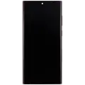 OLED Assembly With Frame For Samsung Galaxy S22 Ultra 5G (US & International Version) (Aftermarket Plus) (120Hz) (Burgundy)