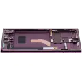 OLED Assembly With Frame For Samsung Galaxy S22 Ultra 5G (US & International Version) (Aftermarket Plus) (120Hz) (Burgundy)