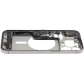Mid-Frame Housing  W/ Charging Port Flex & Small Parts  For iPhone 15 Pro Max (EU / Global Version) (Used OEM Pull: Grade A) (Natural Titanium)