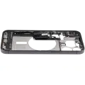 Mid-Frame Housing  W/ Charging Port Flex & Small Parts  For iPhone 15 Pro Max (EU / Global Version) (Used OEM Pull: Grade C) (Black Titanium)