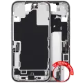 Mid-Frame Housing  W/ Charging Port Flex & Small Parts  For iPhone 16 (EU / Global Version) (Used OEM Pull: Grade C) (White)