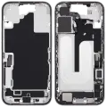 Mid-Frame Housing  W/ Charging Port Flex & Small Parts  For iPhone 16 (EU / Global Version) (Used OEM Pull: Grade C) (White)