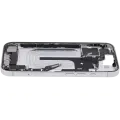 Mid-Frame Housing  W/ Charging Port Flex & Small Parts  For iPhone 16 (EU / Global Version) (Used OEM Pull: Grade C) (White)