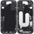 Mid-Frame Housing  W/ Charging Port Flex & Small Parts  For iPhone 16 (US Version) (Used OEM Pull: Grade A) (Black)