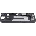 Mid-Frame Housing  W/ Charging Port Flex & Small Parts  For iPhone 16 (US Version) (Used OEM Pull: Grade B) (Black)