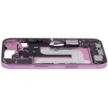 Mid-Frame Housing  W/ Charging Port Flex & Small Parts  For iPhone 16 (US Version) (Used OEM Pull: Grade C) (Pink)