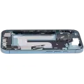 Mid-Frame Housing  W/ Charging Port Flex & Small Parts  For iPhone 16 (US Version) (Used OEM Pull: Grade C) (Teal)