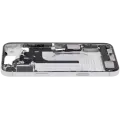 Mid-Frame Housing  W/ Charging Port Flex & Small Parts  For iPhone 16 Plus (US Version) (Used OEM Pull: Grade A) (White)