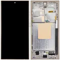 OLED Assembly With Frame For Samsung Galaxy S24 Ultra (US & International Version) (Aftermarket Plus) (120Hz) (Titanium Yellow)