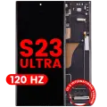 OLED Assembly With Frame For Samsung Galaxy S23 Ultra (US & International) (Aftermarket Plus) (120Hz) (Phantom Black)