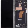 OLED Assembly With Frame For Samsung Galaxy S23 Ultra (US & International) (Aftermarket Plus) (120Hz) (Phantom Black)