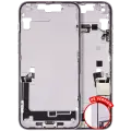 Mid-Frame Housing  W/ Charging Port Flex & Small Parts  For iPhone 14 Plus (US Version) (Used OEM Pull: Grade A) (Purple)