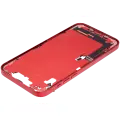 Mid-Frame Housing  W/ Charging Port Flex & Small Parts  For iPhone 14 Plus (US Version) (Used OEM Pull: Grade A) (Red)