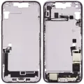 Mid-Frame Housing  W/ Charging Port Flex & Small Parts  For iPhone 14 Plus (US Version) (Used OEM Pull: Grade B) (Purple)