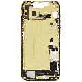 Mid-Frame Housing  W/ Charging Port Flex & Small Parts  For iPhone 14 Plus (US Version) (Used OEM Pull: Grade B) (Yellow)