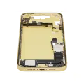 Mid-Frame Housing  W/ Charging Port Flex & Small Parts  For iPhone 14 Plus (US Version) (Used OEM Pull: Grade B) (Yellow)