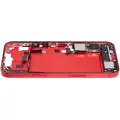Mid-Frame Housing  W/ Charging Port Flex & Small Parts  For iPhone 14 Plus (US Version) (Used OEM Pull: Grade C) (Red)