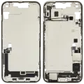 Mid-Frame Housing  W/ Charging Port Flex & Small Parts  For iPhone 14 Plus (US Version) (Used OEM Pull: Grade C) (Starlight)