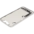 Mid-Frame Housing  W/ Charging Port Flex & Small Parts  For iPhone 14 Plus (US Version) (Used OEM Pull: Grade C) (Starlight)