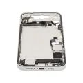 Mid-Frame Housing  W/ Charging Port Flex & Small Parts  For iPhone 14 Plus (US Version) (Used OEM Pull: Grade C) (Starlight)