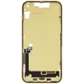 Mid-Frame Housing  W/ Charging Port Flex & Small Parts  For iPhone 14 Plus (US Version) (Used OEM Pull: Grade C) (Yellow)