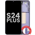 OLED Assembly With Frame For Samsung Galaxy S24 Plus 5G (US & International Version) (Used OEM Pull: Grade A) (Cobalt Violet)