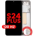 OLED Assembly With Frame For Samsung Galaxy S24 Plus 5G (US & International Version) (Aftermarket Plus) (120Hz) (Marble Grey)