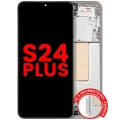 OLED Assembly With Frame Compatible For Samsung Galaxy S24 Plus 5G (US & International Version) (Aftermarket Plus) (Marble Grey)