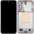 OLED Assembly With Frame For Samsung Galaxy S24 Plus 5G (US & International Version) (Used OEM Pull: Grade B/C) (Marble Grey)