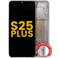 OLED Assembly With Frame For Samsung Galaxy S25 Plus 5G  (US & International Version) (Refurbished) (Silver Shadow)