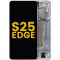 OLED Assembly With Frame For Samsung Galaxy S25 Edge (Refurbished) (Titanium Silver)