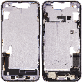 Mid-Frame Housing  W/ Charging Port Flex & Small Parts  For iPhone 14 (EU / Global Version) (Used OEM Pull: Grade B) (Purple)