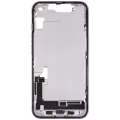 Mid-Frame Housing  W/ Charging Port Flex & Small Parts  For iPhone 14 (EU / Global Version) (Used OEM Pull: Grade C) (Purple)