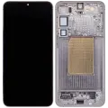 OLED Assembly With Frame For Samsung Galaxy S25 Plus 5G  (US & International Version) (Aftermarket Plus) (120Hz) (Silver Shadow)