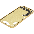 Mid-Frame Housing  W/ Charging Port Flex & Small Parts  For iPhone 14 (US Version) (Used OEM Pull: Grade A) (Yellow)