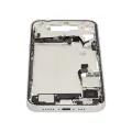 Mid-Frame Housing  W/ Charging Port Flex & Small Parts  For iPhone 14 (US Version) (Used OEM Pull: Grade C) (Starlight)